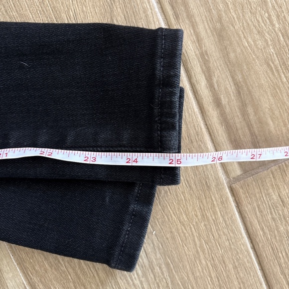 Madewell Kick Out Crop Flare Jeans Womens 27P Black Wash Denim Stretch Boho - Picture 10 of 10